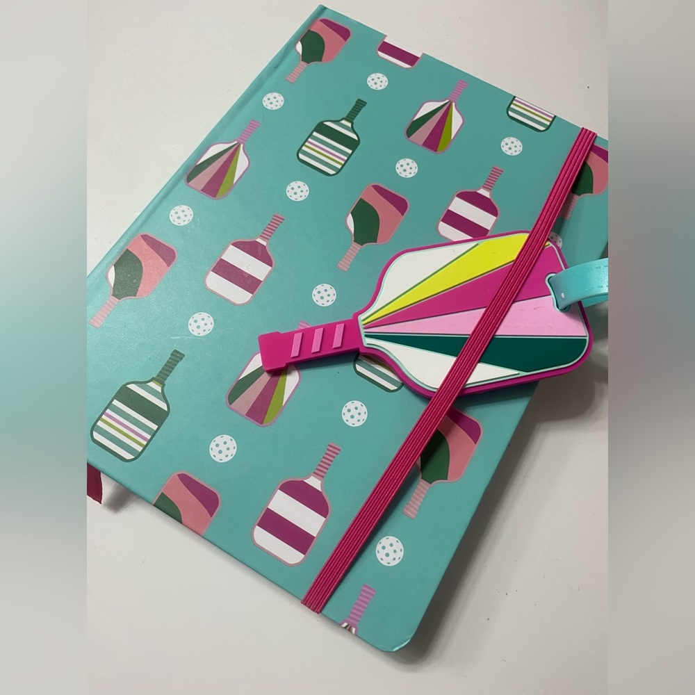 PickleBall Paddle-Themed Notebook with Luggage Tag